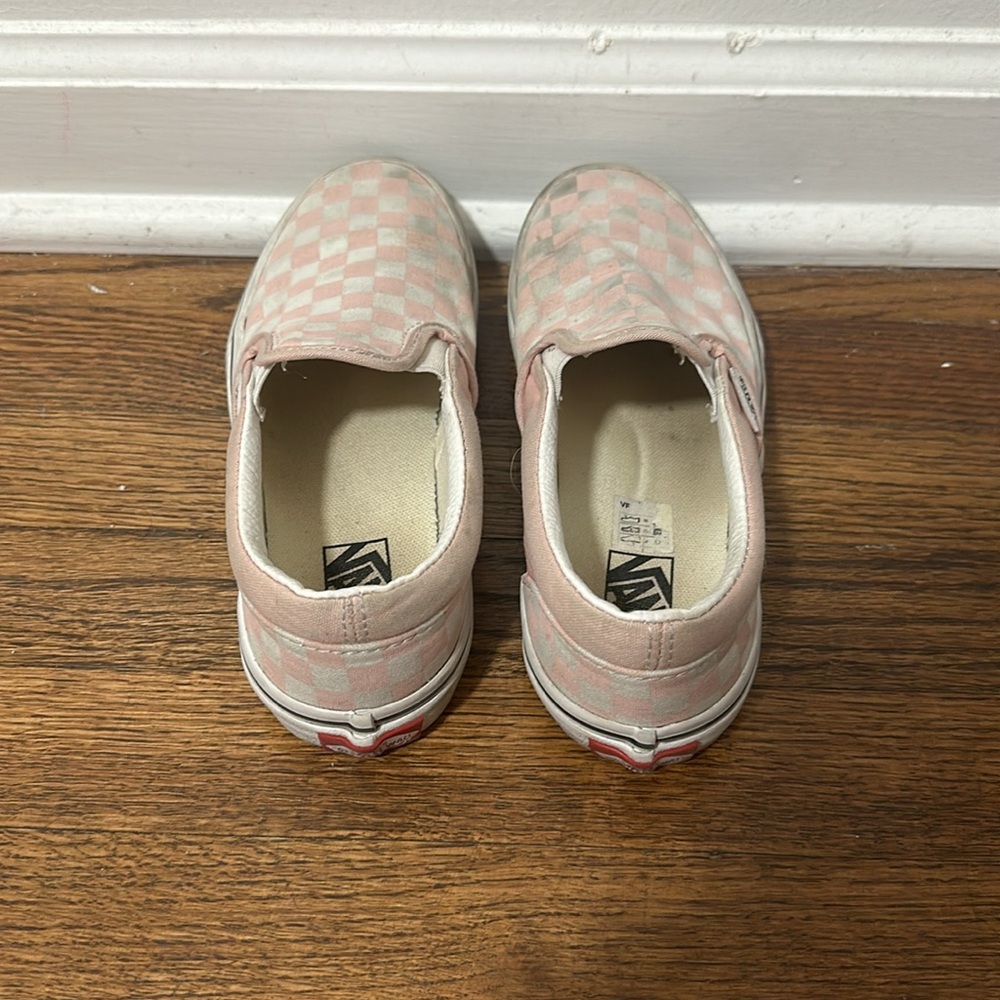 Vans pink checkerboard slip-ons - Picture 3 of 3